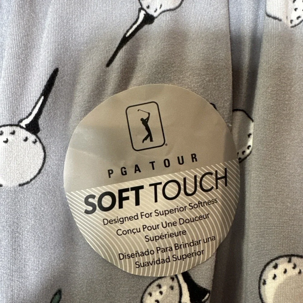 NWT PGA Tour Men's Pajama Pants Small Gray  Golf Balls‎ And Tees Sleepwear Soft